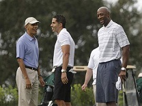 President Obama And Alonzo Mourning